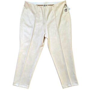 Anne Klein Women’s Ivory Dress Pants 3X Career Wear Pull On Trousers Slacks